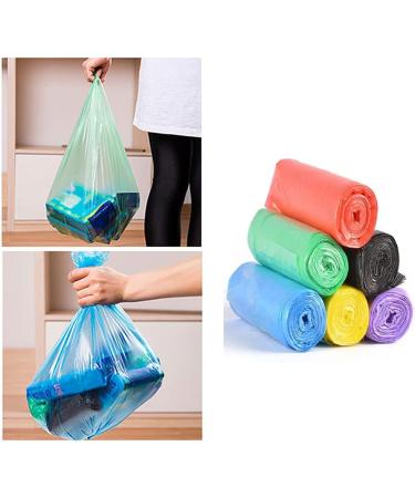 Trash Bags Colour Bin Liners Unscented Trash Bags Suitabl for Bathroom Living Room Kitchen Office Multicolor 6 Rolls 120 Counts - Buy Online on GoSupps.com