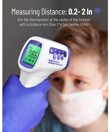No-Contact Digital Infrared Thermometer for Adults and Kids - Fast & Accurate Temperature Measurement with Fever Alarm and Memory Function - Buy Online on GoSupps.com
