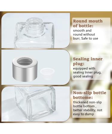 Buy Jnwyh 6-Piece Square Glass Diffuser Bottles Set (50ml) - Perfect for Home Office & Bathroom - International Shipping Available - Buy Online on GoSupps.com