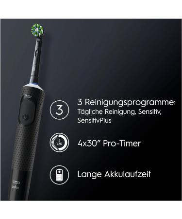 Oral-B Vitality Pro Electric Toothbrush - 3 Cleaning Modes for Optimal Dental Care | Black | Gift for Him/Her | 1 Pack - Buy Online on GoSupps.com