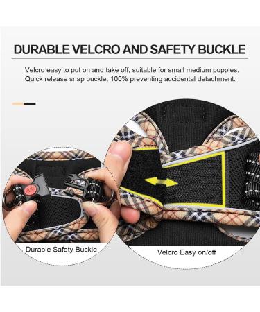 Doramio Dog Harness for Small Dogs Reflective Breathable Step-In Harness with Leash | Anti-Training Safety Dishes for Dogs & Cats (Black Yellow XS) - Buy Online on GoSupps.com