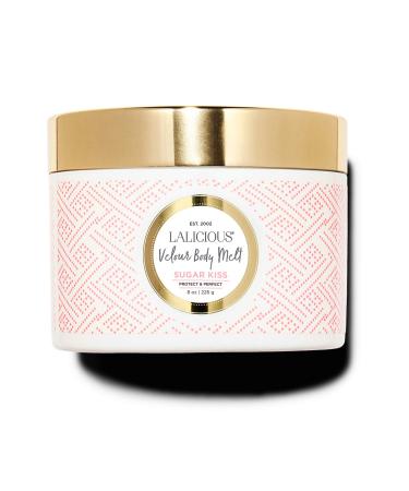 LaLicious Sugar Kiss Velour Body Melt - Multitasking Gel-to-Oil Skin Moisturizer with Macadamia Oil & Coconut Oil - Shave Gel  Hair/Scalp/Hand/Foot Mask - Help Prevent Stretch Marks (8oz)