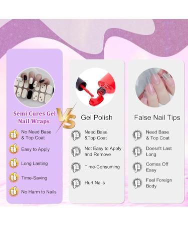 22 STK Self-Adhesive Nail Foil & Glitter Gel Polish Stickers - Long-Lasting Black Star Nail Strips for Salon Quality Manicure - Buy Online on GoSupps.com
