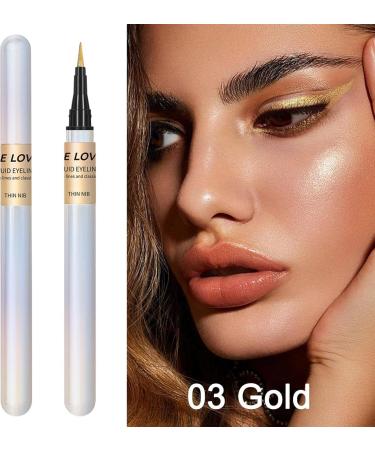 Makeup Eyeliner Liquid - Waterproof Fine Tip Matte Eye Liner Pens - Smooth Quick Drying Long-Lasting Eye Liners for Eye Makeup All Eye Shapes Women Makeup Shows 03# - Buy Online on GoSupps.com