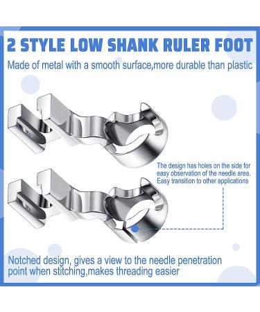 2Pc Low Shank Quilting Foot Set for Free Motion Rulers - Compatible with Singer, Brother, Janome & More - Buy Online on GoSupps.com