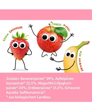 Buy FRECHE FREUNDE Organic Fruit Chips - Banana Apple Strawberry with Yoghurt | 12 Pack - Healthy Snack for Smoothies - International Shipping - Buy Online on GoSupps.com