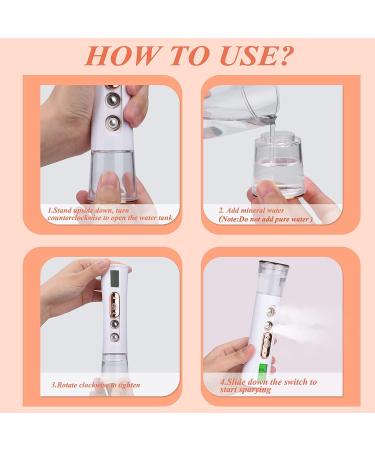 Nano Facial Mister with Skin Analyzer - Portable USB Rechargeable Sprayer for Face Moisturizing & Skin Care | Double Nozzle Cool Mist for Eyelash Extensions - Buy Online on GoSupps.com