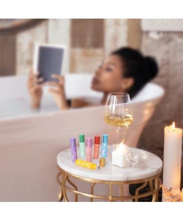 10ml Gemice Essential Oil Roller Bottles - 6 Pack with Stainless Steel Balls, Opener, Dropper - Portable Refillable Clear Perfume Sample Bottles - Buy Online on GoSupps.com