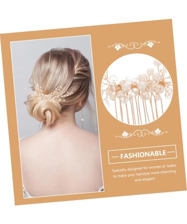headgear hair accessories for women bridal pearl hair accessories decorative hair combs for women wedding pearl delicate wedding headpiece manual prom hair comb hair accessories - Buy Online on GoSupps.com