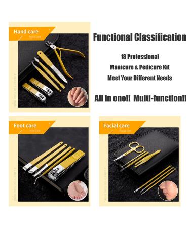Professional Lemon Yellow Manicure Set from Germany - Stainless Steel Nail Clippers and Pedicure Kit in Luxurious Travel Case for Men and Women - Perfect Gift - Buy Online on GoSupps.com