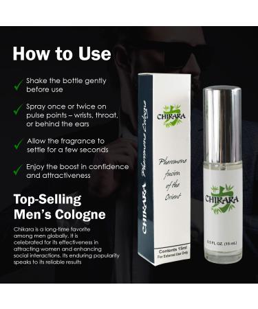 Chikara Pheromone Cologne for Men High Concentration Pheromone Spray Mens Pheromones Cologne to Attract Women Long Lasting Cologne Pheromones for Men (15 ML) - 1 Pack 0.5 Fl Oz (Pack of 1) - Buy Online on GoSupps.com