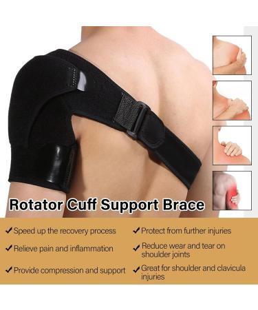 Buy Adjustable Shoulder Brace for Men | Stability Support & Compression Sleeve for Injury Prevention | Fits Left & Right Arm - International Shipping Available - Buy Online on GoSupps.com