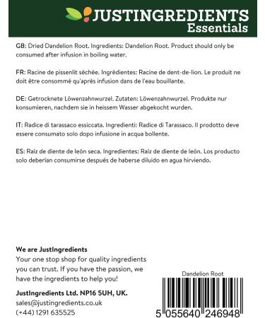 JustIngredients Essential Lion Tooth Root 500g - Buy Online on GoSupps.com