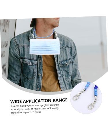 Solustre 2 Pcal Glasses Mask Chain - Pearl Cord Straps for Kids | Anti-Slip Face Cover Extension - 50x0.3cm - Buy Online on GoSupps.com