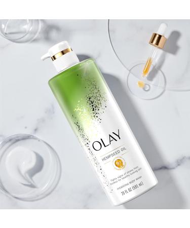 Olay Hydrating Body Wash with Hempseed Oil and Vitamin B3 - 20 Fl Oz (Pack of 4) - Buy Online on GoSupps.com
