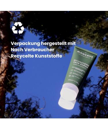 ManCave Olivestone Face Scrub 100ml - Exfoliates & Smoothes | Vegan | Made in England - Buy Online on GoSupps.com