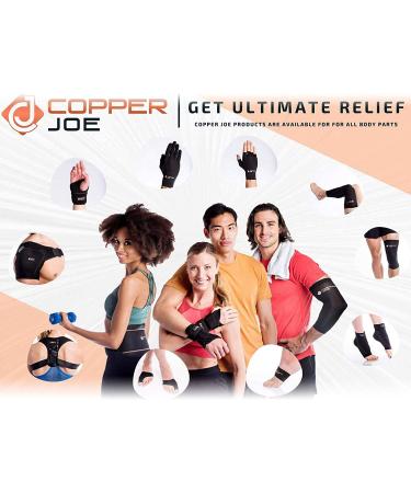 2 Pack - Copper Joe Recovery Elbow Compression Sleeve for Arthritis, Golfers & Tennis Elbow - Small (1 Pair) - Buy Online on GoSupps.com