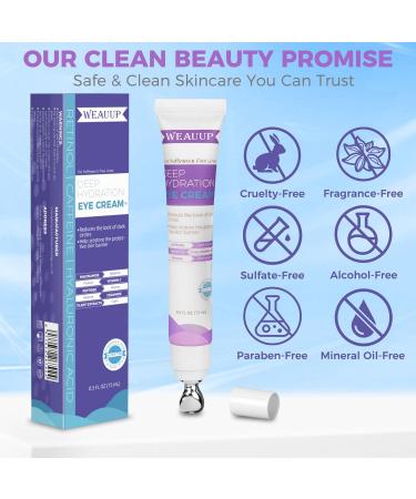Eye Cream for Dark Circles & Puffiness Revitalizing Formula with Retinol Hyaluronic Acid Caffeine Peptides & Plant Extracts to Smooth Fine Lines 0.53 Fl Oz (Pack of 1) - Buy Online on GoSupps.com