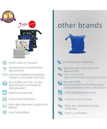 4 Pack Waterproof Wet Bag for Diapers - Geometric Lemon Stars - Perfect for Kindergarten & Daycare | Eco-Friendly Laundry Solution - Buy Online on GoSupps.com