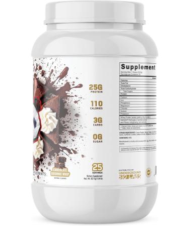 Panda Supps - Panda Fuel ISO Premium 100% Whey Protein Isolate for Men and Women with 25g Protein and 0 Sugar (Chocolate Brownie Whip) (25 Servings) - Buy Online on GoSupps.com