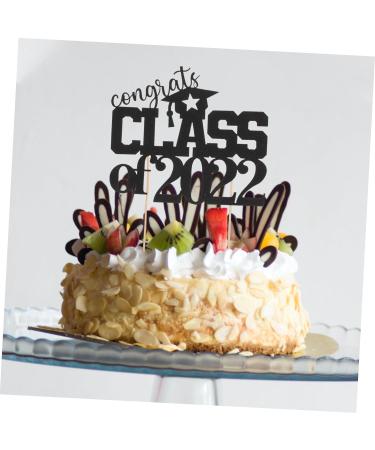 Ciieeo 12pcs 2022 Graduation Season Cake Congratulations Happy Graduation Cake Decorating Festival Dessert Picks Grad Cupcake Topper Cupcake Cups Wood Party Supplies European and American Black 15X13CM - Buy Online on GoSupps.com