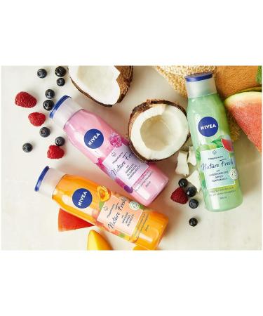 NIVEA Fresh Blends Raspberry Shower Gel (300ml) - Fruity Vegan Formula with Blueberry & Almond Milk - Eco-Friendly & Scented for Women - Buy Online on GoSupps.com