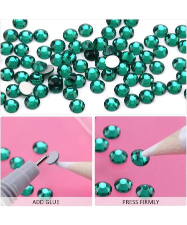 Yhmq 576pcs Green Zircon Rhinestones & Nail Crystals SS30 Nail Art Gems (6.4 & 6.5mm) for Stunning DIY Nail Designs - Buy Online on GoSupps.com