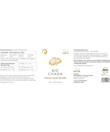 Buy Organic Chaga Mushroom Powder for Animals - 300g - Premium Quality for Horses - Pilze Wohlrab - Buy Online on GoSupps.com