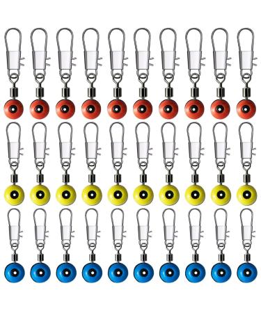 Fishing Barrel Swivels 60 PCS Fishing Swivels with Snap Fishing Swivel Fishing Accessories 3 Sizes