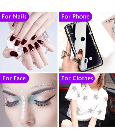 1600 Pieces Self-Adhesive Rhinestones - 6 Sizes for Face Nails & Crafts - Includes Tweezers & Dotting Pen - Buy Online on GoSupps.com