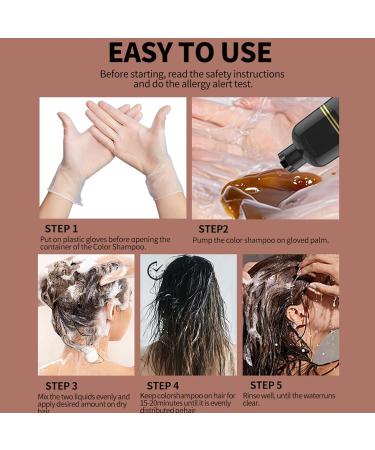 Moisturizing Hair Dye Shampoo Anti-Gray Formula Instant Gray Coverage Scented Daily Care Long Lasting Color Black/Grey Ideal for Home Salon Men Women Use - Buy Online on GoSupps.com