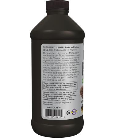 Now Foods Sports MCT Oil Chocolate Mocha - 16 fl oz (473 ml) | Keto-Friendly Energy Boost - Buy Online on GoSupps.com