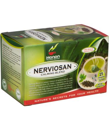 Nerviosan Calming Herbal Blend with Valerian Root Lemon Balm and Burnet 25 Tea Bags of All Natural Valeriana Toronjil and Pimpinela Herbs from Peru