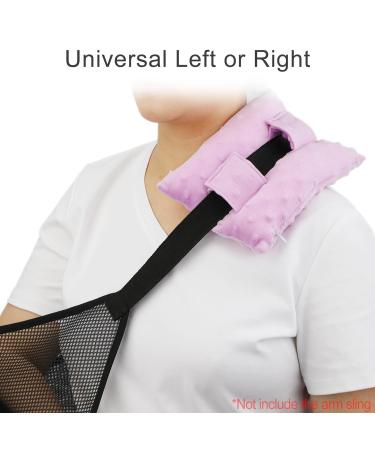 Strap Cushion for Arm Sling - Shoulder Brace Pillow for Injury Support | Minky Dot Lavender - Ideal for Men & Women - Buy Online on GoSupps.com