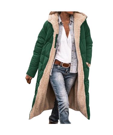 Hanxiulin fleece plush jacket fluffy warm zipper wool jacket women fleece jacket long hood fleece jacket autumn winter coat oversized warm bomber jacket winter coat plush jacket xl gn2