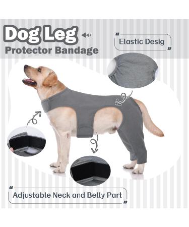 Buy Hjyokuso Dogebody After Op Suit - Wound Protection Bodysuit for Dogs | XL Gray | Anti-Licking E-Collar Alternative - Buy Online on GoSupps.com