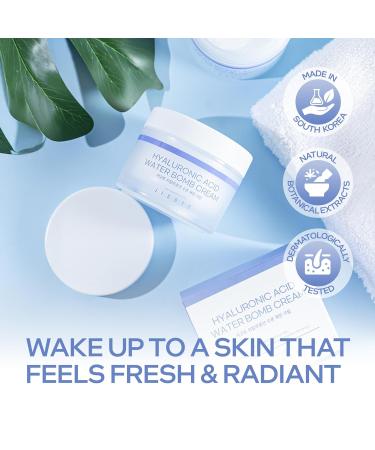 Jigott Hyaluronic Acid Water Bomb Cream Net 150ml/5.1 fl.oz - Refreshing and Moisturizing Without Any Stickiness (Hyaluronic Acid) - Buy Online on GoSupps.com