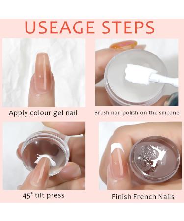 French Manicure Kit Gel Nail Polish Set for French Manicure White Nude Jelly Gel Polish Set with Nail Stamper Gel Polish for French Tips Set Soak Off UV/LED French Manicure Gift Set for Women Girl - Buy Online on GoSupps.com