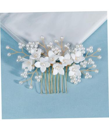 Ipetboom Bridal Comb Pearl Headpiece for Wedding Flower Pearl Hair Accessories Hair Side Comb Wedding Hair Accessories Bride Hair Accessory Bride Headpiece Miss New Chinese Style Hair Comb - Buy Online on GoSupps.com