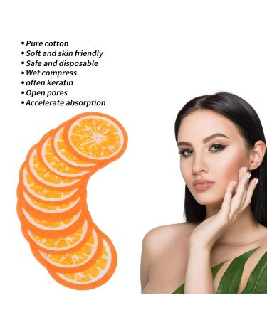 Orange Face Mask Sheets - 10pcs Pure Cotton DIY Extra Coverage Boost Absorption for Radiant Skin - Buy Online on GoSupps.com