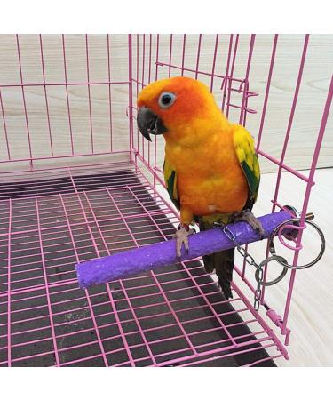 Pivby Wood Bird Cage Perch Stand Toy Platform for Amazon Parrot - Pack of 3 - Colorful Paw Grinding Stick Included - Buy Online on GoSupps.com