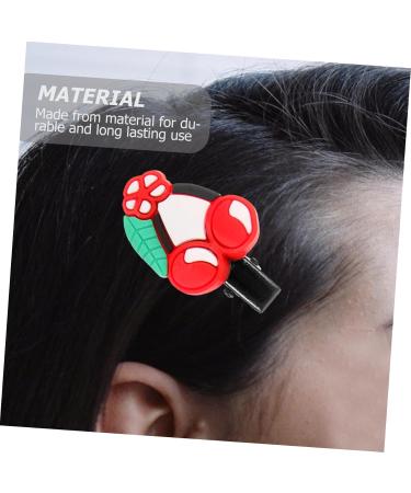minkissy 2 Set Metal Hair Barrettes Cherry Hair Clip Metal Snaps Colorful Hair Clips Snap Barrettes Metal Hair Claw Clips Hair Clip for Girls Hair Accessories Hair Buckle Hairpin Kiwi - Buy Online on GoSupps.com