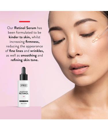 Nano-Encapsulated Retinol Serum 30ml - Active Formula Anti-Ageing Retinol for Face - Vegan Skincare for Acne Treatment Blemishes Scars Wrinkles Fine Lines & Sensitive Skin - Made by The Pro Co. cNano-Encapsulated Retinol Serum 30ml - Buy Online on GoSupps.com