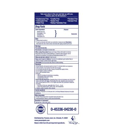 Panama Jack Sport Sunscreen Spray - SPF 30 Broad Spectrum UVA/UVB Protection PABA Paraben Gluten & Cruelty Free Water Resistant (80 Minutes) 5.5 OZ (Pack of 2) 5.5 Ounce (Pack of 2) - Buy Online on GoSupps.com