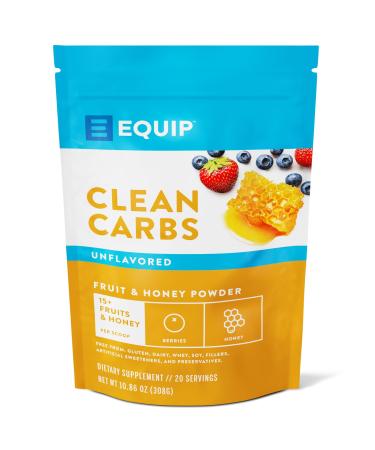 Equip Foods Clean Carbs | 15+ Fruits and Honey Superfood Powder | Post Workout Recovery Powder | Antioxidants Carbohydrate Supplement | Immune Support Carb Cleaner | 20 Servings Unflavored