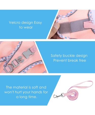 BriFit Cat Dishes & Adjustable Harness - Reflective Outbreak-Proof Soft Vest for Cats & Puppies (Pink XS) | International Shipping Available - Buy Online on GoSupps.com