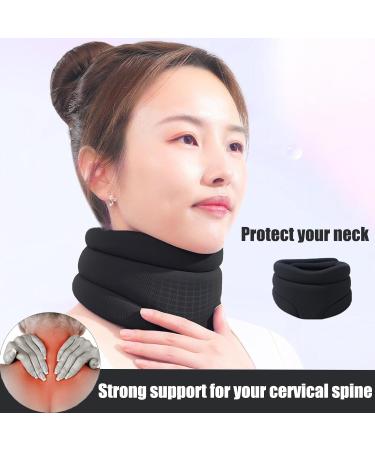 Dzpuhuojz Cervicorrect Neck Brace Soft Foam Neck Brace for Snoring Neck Brace for Neck Pain and Support Neck Support Collar for Relieve Cervical Spine Pressure(Black) - Buy Online on GoSupps.com