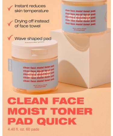 Hydrating Clean Face Moist Toner Pads - Alcohol-Free Soothing and Cooling | 60 Hypoallergenic Multi Pads for Glowing Skin - Buy Online on GoSupps.com