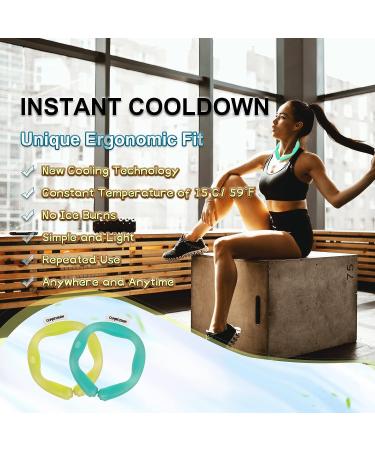 Reusable Neck Cooling Tube - Ergonomic Design for Summer Heat Relief | Mint Green - Buy Online on GoSupps.com