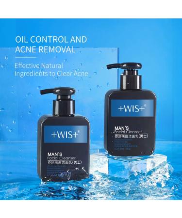 WIS Men Face Wash for Oily Skin - Hydrating Charcoal Cleanser Deep Cleaning Oil Control Anti-Acne 6.34 Fl.oz - International Shipping - Buy Online on GoSupps.com